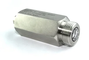 Drukwaterbestendige UV-sensor UVX-SE van roestvrij staal met G-3/4-inch-schroefdraad, kwartsvenster en M12-aansluiting